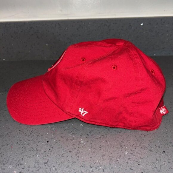 ATLANTA HAWKS Basketball Hat `47 Brand Clean Up Adjustable NBA - Picture 2 of 8